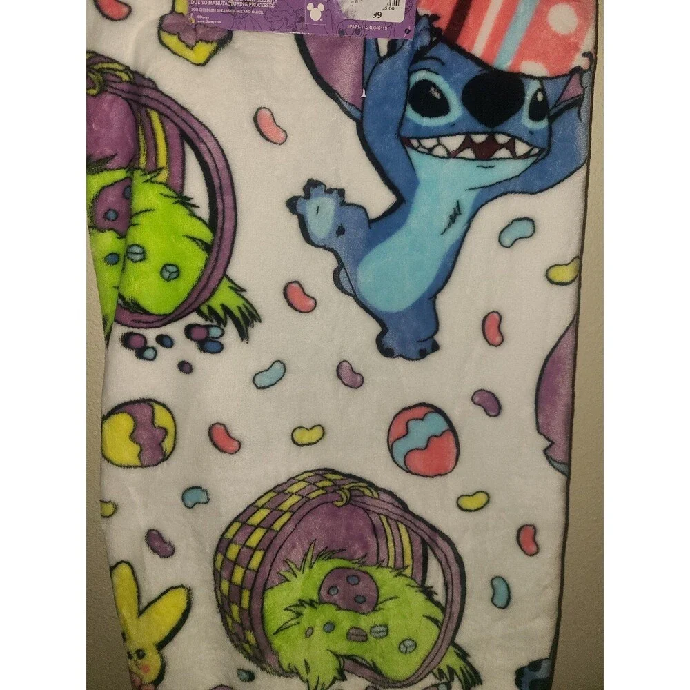 Stitch Easter Throw Blanket 50x70 NWT NEW